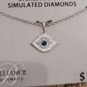 New 925 Sterling Silver Eye Necklace